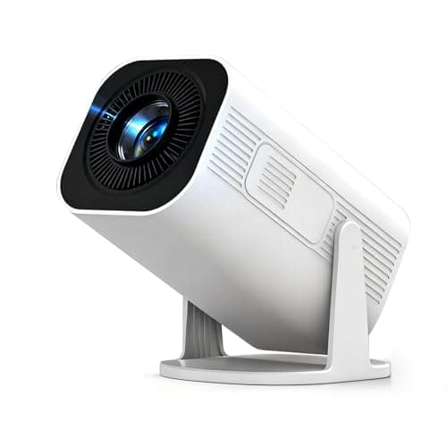 LJYT 1080P FHD Protable Mini Projector, 250 ANSI Lumens, Support 4K, Auto Keystone, 210° Rotation, Bluetooth 5.4, WiFi 6, Android 11, Compatible with iOS/Android/PS5/Windows/USB/HDMI/TV Stick/Box