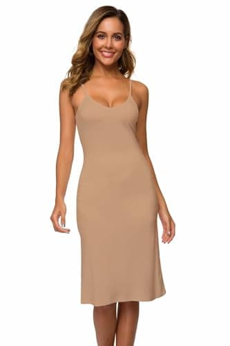 LB LIFEBEST Women's Full Slips Cami Long Spaghetti Strap Under Dress - Thumbnail 2
