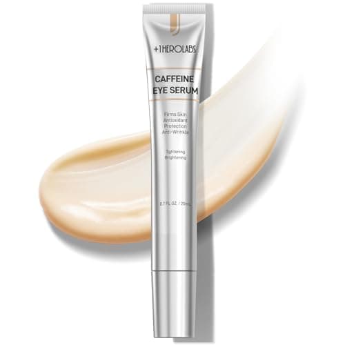 +1HEROLABS Caffeine Eye Cream with Niacinamide, Hyaluronic Acid, Vitamin E & Peptides - Under Eye Serum for Puffiness and Dark Circles, 0.7 Fl Oz (Pack of 1) - Image 1