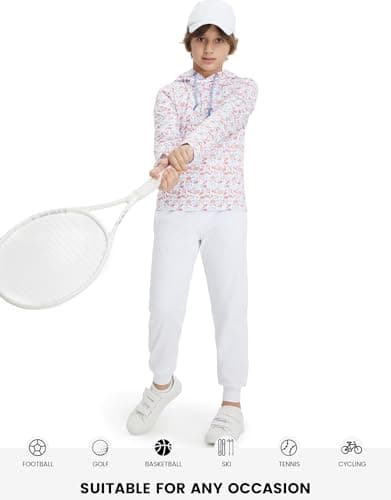 M MAELREG Hoodies Golf Fleece Pocket Moisture Wicking Classic Fit Print Active Sweatshirts Size - Thumbnail 3