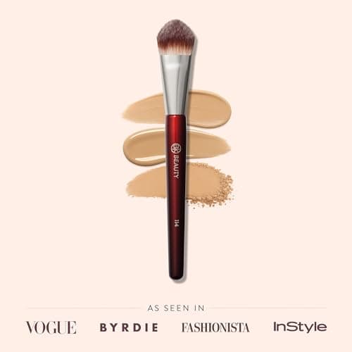 BK BEAUTY 114 DUAL-SIDED CONCEALER BRUSH – Precision Concealer & Powder Makeup Brush for Under-Eyes, Blemishes, and Touch-Ups, Soft Vegan Bristles - Thumbnail 2