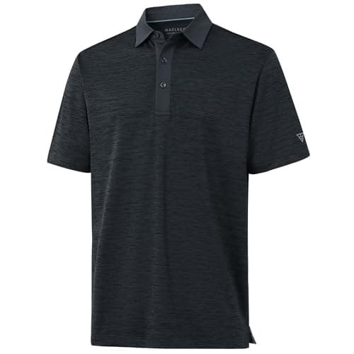 M MAELREG Mens Golf Shirt Short Sleeve Dry Fit Moisture Wicking Heather Pique Casual Collared Polo Shirts for Men - Image 1