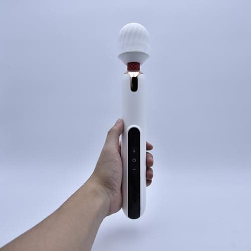 Asopal Electric Back Massager, Handheld Deep Massager Muscle Relaxation, Long Handle, Big, Cordless, Rechargeable with Multiple Speeds, White - Image 1