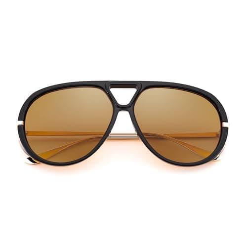 FEISEDY Trendy Oversized Aviator Sunglasses for Women Men Retro Big Round Shield Sun Glasses B4181 - Thumbnail 4