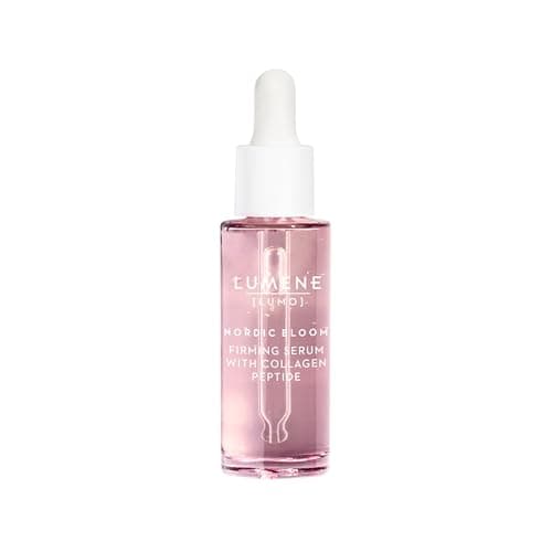 Lumene [Lumo] Vegan Collagen Face Serum - Firming Peptide Serum Formulated with Hyaluronic Acid for Smoother, Plump-Looking Skin - Helps to Reduce the Appearance of Fine Lines + Wrinkles (1 fl oz) - Image 1