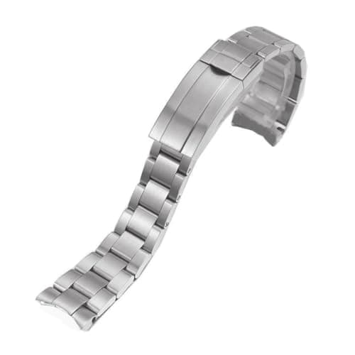 Solid Stainless Curved Watch Band Replacement for Rolex Datejust Submariner Watch Band 20 mm - Image 1