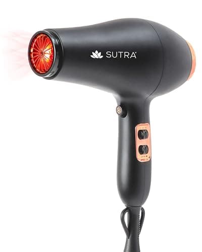 Sutra Infrared AC Blow Dryer - Professional Hair-Dryer with Infrared (IR) & Ionic Technology - Blowdryer with 2 Speed, 3 Heat Settings & Cool Shot Button - Professional Styling Tool for All Hair Types