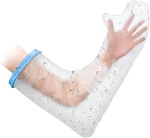 JTF Cast Covers for Shower Arm, Arm Cast Covers for Shower Adult, Durable Cast Shower Cover Arm, Cast Protector for Shower Arm and Swimming, Reusable Elastic Cast Sleeve for Bandage, Wound Care Supplies, After Surgery Gifts - Image 1