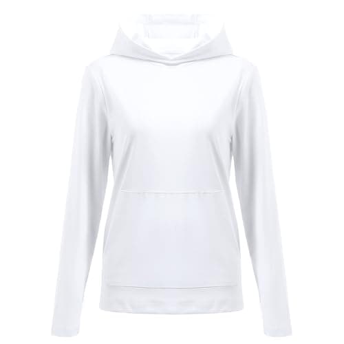 M MAELREG Women's Fashion Hoodies & Sweatshirts Lightweight Dry Fit Breathable Soft Womens Sweatshirt with Pocket White - Image 1