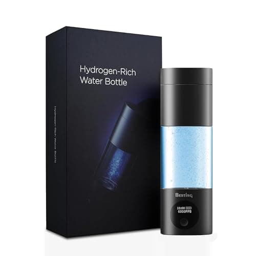 BESTING Hydrogen Water Bottle, Up to 6000ppb Concentration, Upgrade Smart Touchscreen Control SPE Hydrogen Generator with LED Display Portable Hydrogen Water Machine, 320ml