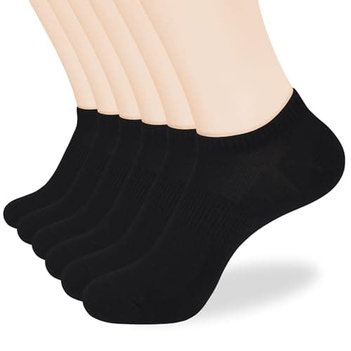 Corlap Women's Ankle Cotton Socks - No Show Low Cut Athletic Running Soft Thin White Socks 6 Pairs - Image 1