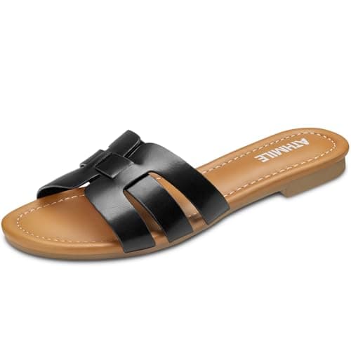ATHMILE Sandals for Women 2026 Vacation Womens Sandals Dressy Summer Flats Sandals Women Slides for Party Wedding Beach - Image 1