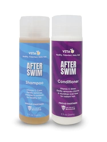 Vita C® After Swim™ Swimmers Chlorine Removing Shampoo and Conditioner, Swim Tested, Gently Eliminate Chlorine & Water Toxins. Patented Antioxidant Formula, Hydrates & Rejuvenates Hair and Skin - Image 1