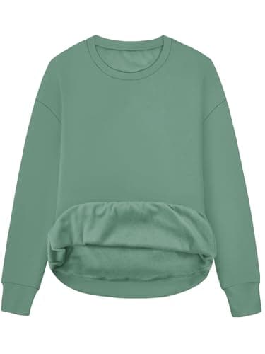 STOLKISS Women’s Oversized Cute Fleece Lined Pullover Long Elastic Sleeve Sweatshirt Comfy Fashion Pullover Thicken Tops 2025 - Image 1