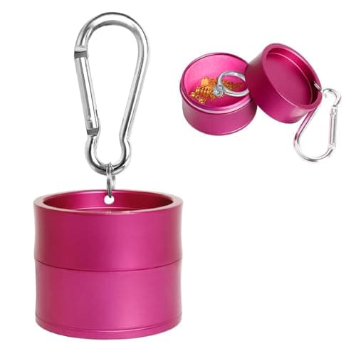 KONIDUN Mini Travel Ring Holder Keychain, Portable Jewelry Holder Keychain with Protective Sponge, Small Necklace Earrings Case for Gym Sports Bag Purse - Image 1