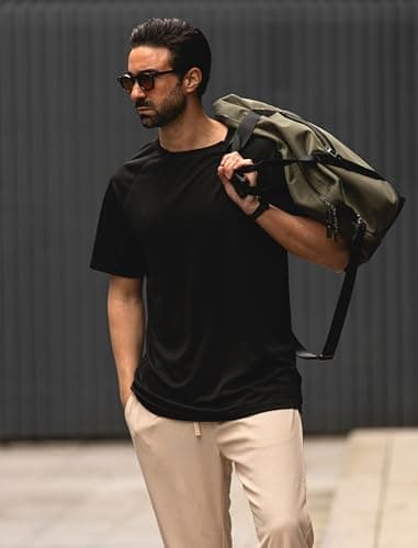 PINSPARK 5 Pack Gym Workout Shirts Men Moisture Wicking T Shirts for Man Plain Summer Mesh T-Shirt Crew Neck Tees Shirt - Thumbnail 3