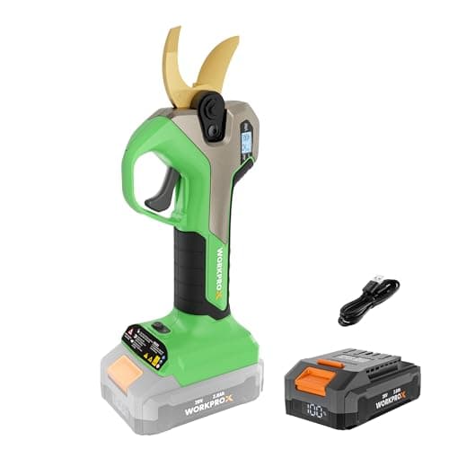 WORKPROX 20V Electric Pruning Shears, 1.26" Cutting Diameter, Brushless Motor, SK5 Titanium-Coated Blades, 2Ah Battery Pruning Shears with LCD Display - Image 1