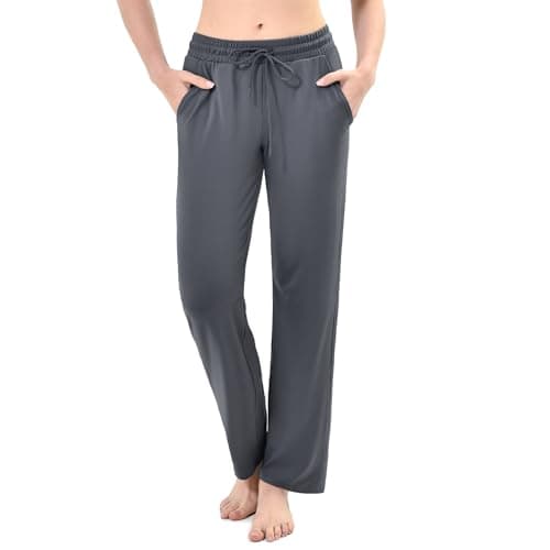 Walifrey Wide Leg Sweatpants for Women, Baggy Track Pants with Poackets Drawstring for Joggers Casual Wear(Grey S) - Image 1