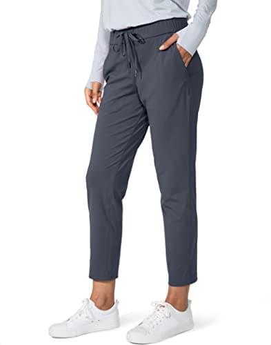 G Gradual Women's Pants with Deep Pockets 7/8 Stretch Sweatpants for Women Athletic, Golf, Lounge, Work (Dark Grey, XX-Large) - Image 1