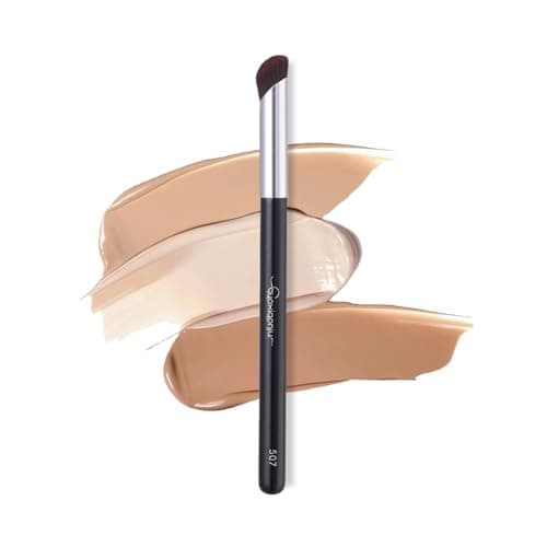 GUOXIAONIU Concealer Brush Under Eye, Angled Concealer Brush, Concealer Blending Brush, Precision Face Synthetic Makeup Brush For Concealing Blending Setting Buffing With Powder Liquid Cream Cosmetics - Image 1
