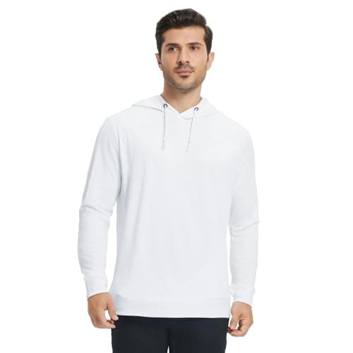 M MAELREG Hooded Sweatshirts for Men Breathable Lightweight Performance Heather Golf Pullover Hoodies With Pockets - Thumbnail 2