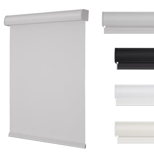 Changshade Cordless Roller Shades Blackout Blinds for Windows Room Darkening Rolled Up Shades with Spring System, UV Protection Window Shades Door Blinds for Home and Office（29.5" W x 72" H,Grey） - Image 1