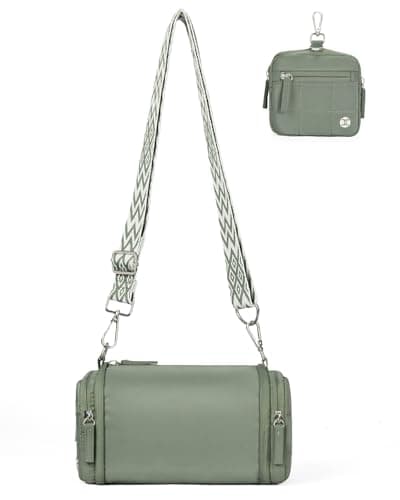 Telena 3-Way Folding Crossbody Bag - All-in-One Bag Expandable Coin Purse with RFID Protection for Travel Green - Image 1