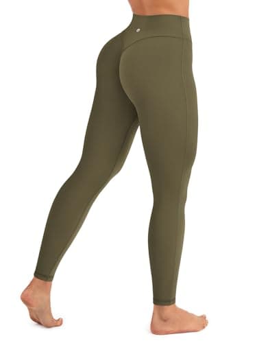 AFFOLE Yoga Pants Women Fashion High Waist Legging Stretch Scrunch Butt Casual Workout Sweatpants Spring Summer Fall Winter Green - Image 1