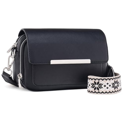 Roulens Crossbody Bags for Women Small Crossbody Wallet Purses with Card Slots Leather Shoulder Handbags Travel/Daily Use - Image 1