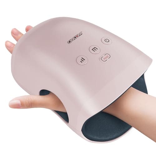 CINCOM Hand Massager - Cordless Hand Massager with Heat and Compression for Arthritis and Carpal Tunnel, Gifts for Women(Pink) - Image 1