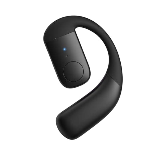 Xmenha Single Bluetooth Phone Earpiece Earbud One Ear Piece Open Ear Bud Air Bone Conduction Earbud Earless Out of Ear Headphones Bluetooth Wireless Headsets with Microphone Earhook for Work - Image 1