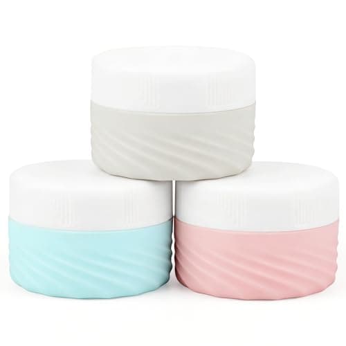 Mabnuby Silicone Travel Containers Leak-Proof 1 oz (3 Pack) - TSA Approved Toiletries Jars for Creams & Lotions - Image 1