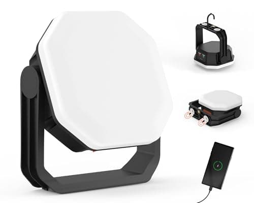 DANCINGBOAR 4000LM Camping Light Rechargeable, 3 Lighting Modes, 30W Portable Tent Light with Magnet, IP65 Waterproof Hanging Light for Camping, Hiking, Emergency, Hurricane, Power Outages (Black) - Image 1