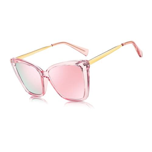 FEISEDY Trendy Polarized Women Sunglasses, Retro Womens Square Cat Eye Sun Glasses B4134 - Image 1