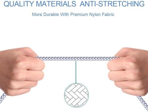 TAKAGI for iPhone Charger, [MFi Certified] Lightning Cable 3PACK 6FT Nylon Braided USB Charging Cable High Speed Transfer Cord Compatible with iPhone 14/13/12/11 Pro Max/XS MAX/XR/XS/X/8/iPad - Thumbnail 3