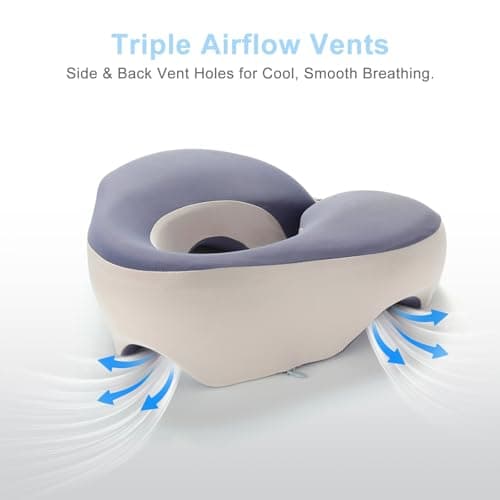 Avarstic Face Down Pillow for Sleeping & Eye Surgery Recovery – Bamboo Charcoal Memory Foam Prone Pillow with Adjustable Width & Triple Airflow Vents, Ergonomic Face Cradle for Vitrectomy, Massage - Thumbnail 3