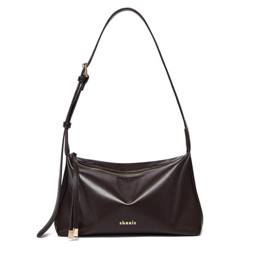 Shrrie Lightweight Shoulder Bag Purses for Women Soft Vegan Leather Crossbody Bags Shoulder Handbags Square with Adjustable Strap, Brown - Image 1