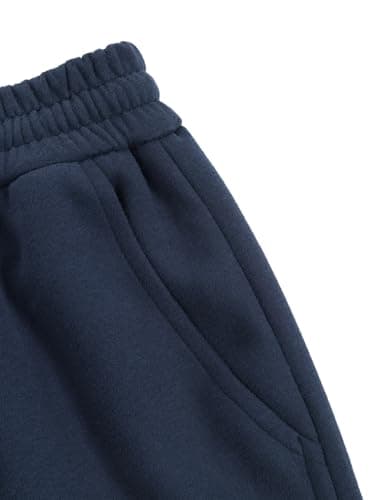 Aelfric Eden Baggy Sweatpants Womens Wide Leg Sweatpants Mens Solid Arc Sweat Pants Casual Athletic Lounge Pants Dark Blue - Thumbnail 4