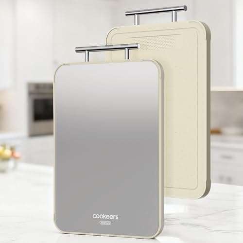 Cookeers Titanium Cutting Board for Kitchen - 2026 New Upgraded 100% Pure Titanium No Step Edge Double Side Cutting Board, Food Grade PP, Dishwasher Safe, Non-Slip, 15.8”×10.24 ” Chopping Board - Image 1