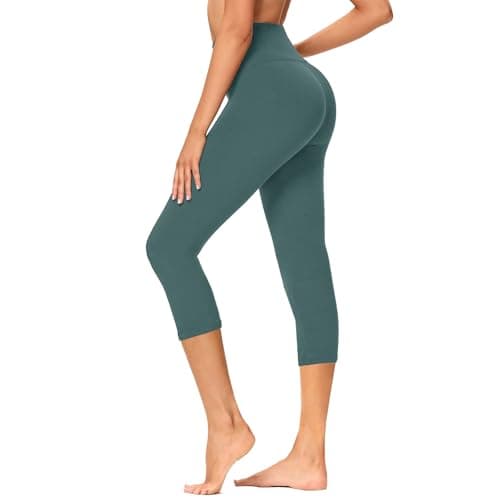 GAYHAY High Waisted Capri Leggings for Women - Soft Slim Yoga Pants for Running Cycling Workout - Image 1
