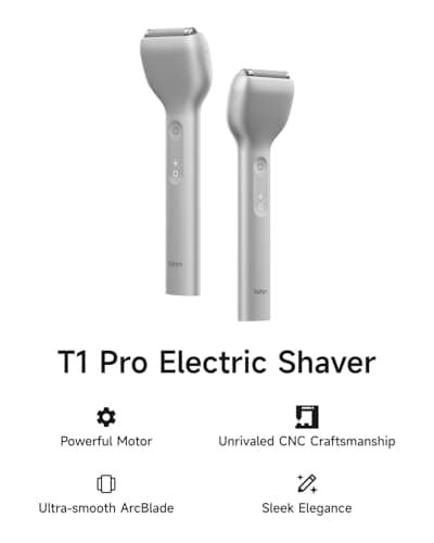 Laifen T1 Pro 1-Blade Electric Shaver, High-Speed 12,000 Cuts/Min, Long Hair Trimmer with 3 Guards, for Sparse Beard & Daily Styling, Wet & Dry, IPX7 Waterproof (Aluminum Alloy) - Thumbnail 2