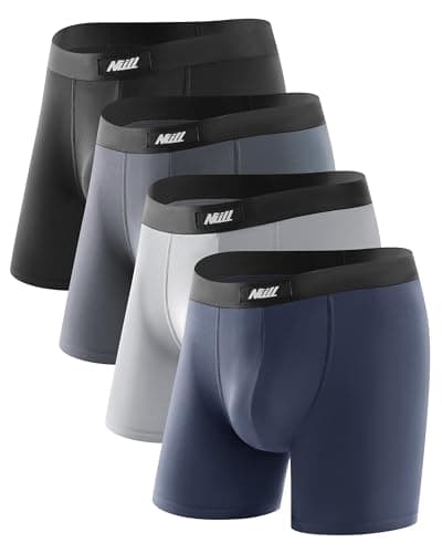 Nullktie Men's Boxer Briefs 5" Inseam, Ultra Soft Modal Underwear Moisture Wicking Trunks for Men Multipack - Image 1