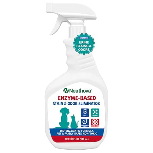 Neathova Stain & Strong Odor Eliminator, Enzyme Cleaner, Pet Odor Eliminator for Home - Carpet Stain Remover for Cats & Dog Pee - Urine Destroyer - Carpet Cleaner Spray Clear (Unscented) - Image 1