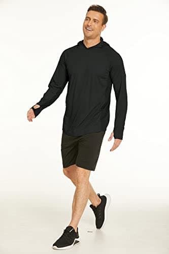 Hooded Fishing Shirts for Men UPF 50+ Long Sleeve Hoodie with Mask Lightweight SPF Sweatshirts Rash Guard Camo Neck Gaiter - Thumbnail 3