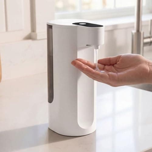 Automatic Soap Dispenser Touchless Dish Soap Dispenser 13.5oz/400ml with Infrared Sensor Type-C Rechargeable Liquid Dispenser for Bathroom and Kitchen