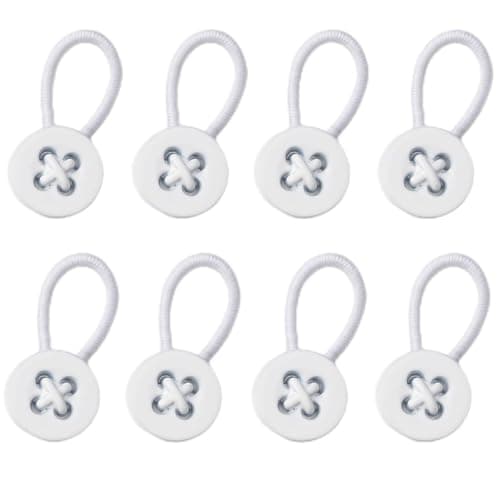 Nebubag 8PCS Collar Extenders For women & Mens Shirts,20L Alloy Button Extender For Dress Shirts Neck Collar Cuffs (White) - Image 1