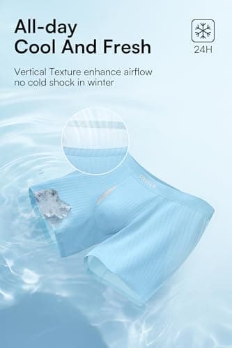 GOOTUCH Boxer Briefs For Men Packs, Breathable & Moisture Wicking Men's Underwear, Comfort Stretch Waistband, Second Skin & Anti Chafe For Running Golf Grey Blue/Gray/Blue/Green (4 pack) L - Thumbnail 3