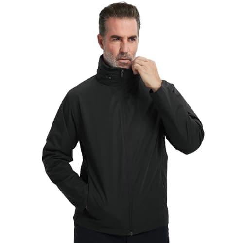 M MAELREG Mens Zip Up Hoodie Jacket Water Resistant Lightweight Windbreaker Jacket with Pockets for Golf Outdoor - Thumbnail 2