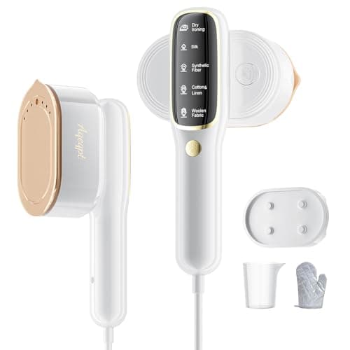 Steamer for Clothes, Travel Portable Handheld Turbo Steamer 5Mode Smart Display, 15s Heat-up Horizontal & Vertical Wrinkle Removal, Dual Function Wet/Dry Iron, Home Travel Use(PearlWhite) - Image 1