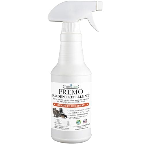 Rodent Repellent Spray by Premo Guard - 32 oz - Natural Child & Pet Safe - Uses Peppermint Oil to Repel Mice, Rats, Skunks, Raccoons, Deer & Other Unwanted Animals - Ready to Use for Indoor & Outdoor - Image 1